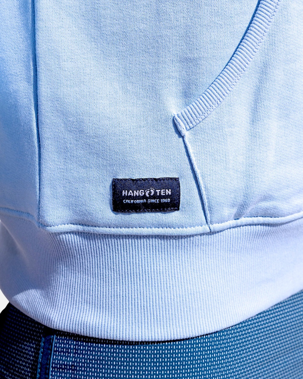 Good Vibes Retro Organic Cotton Hoodie - Powder Blue