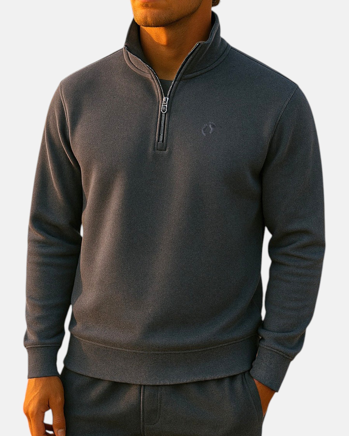 Quarter Zip Sweatshirt - Anthracite M