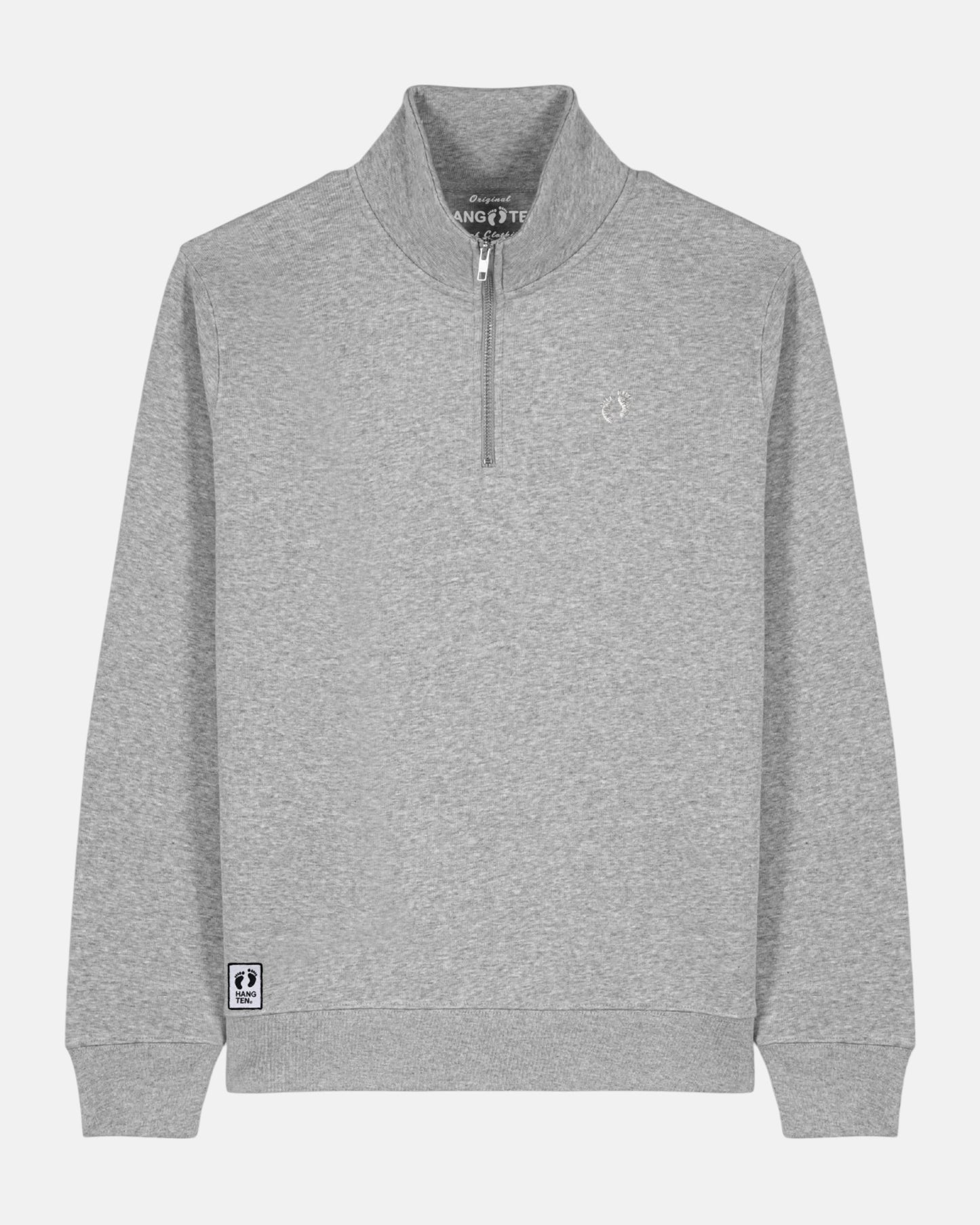 Quarter Zip Sweatshirt - Heather Grey W