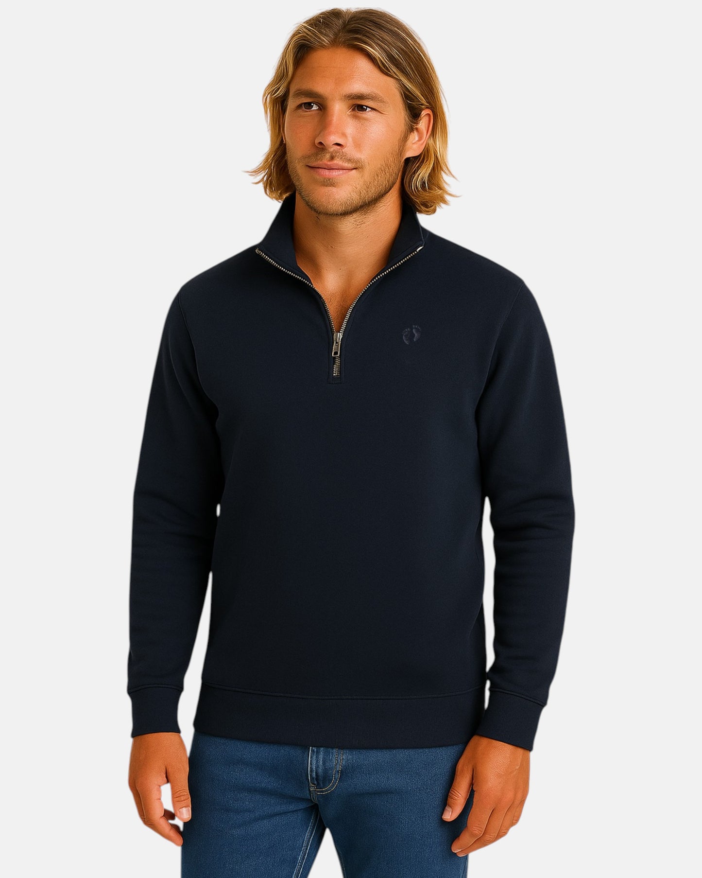 Quarter Zip Sweatshirt - French Navy