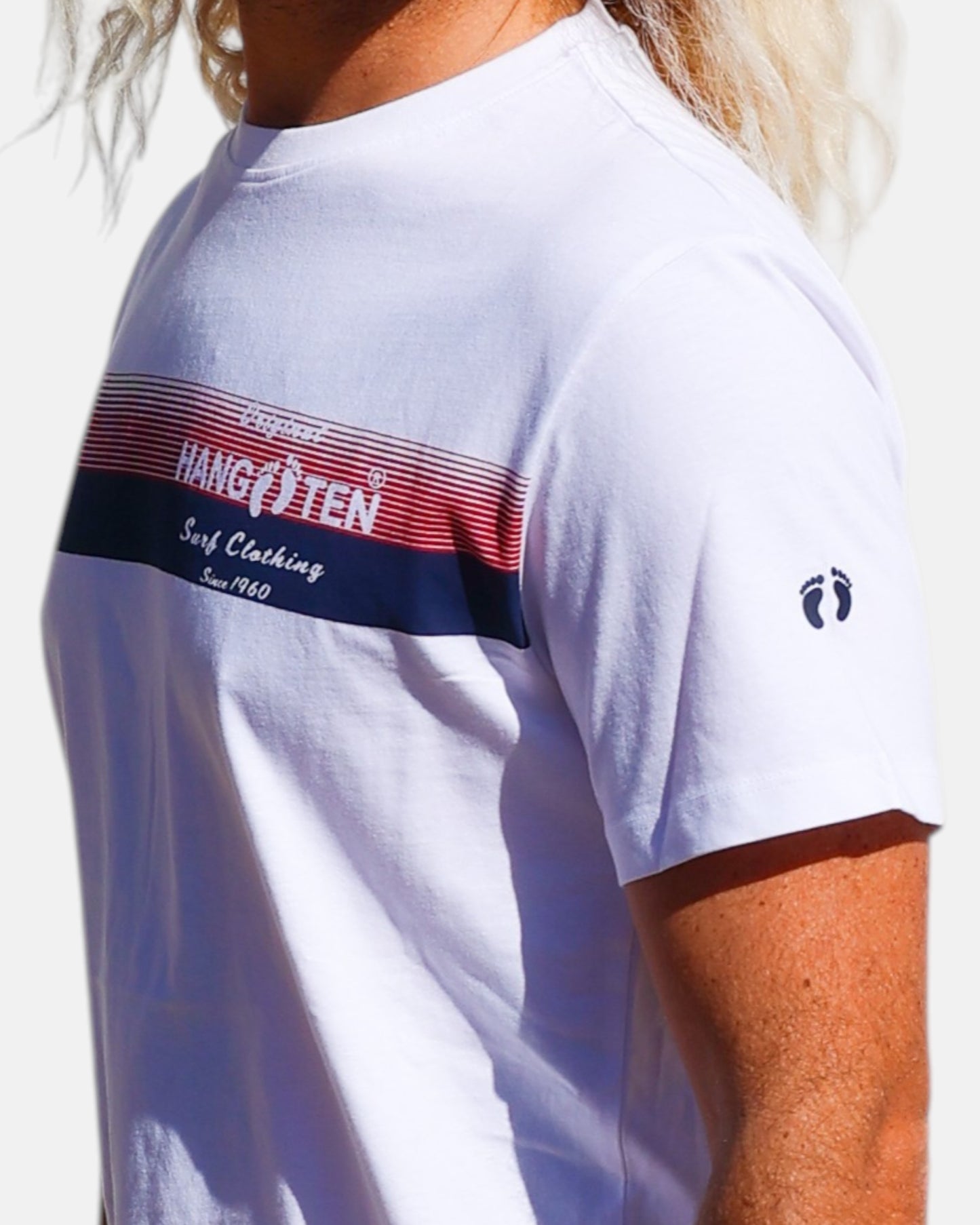 Striped Organic Cotton T-shirt - White