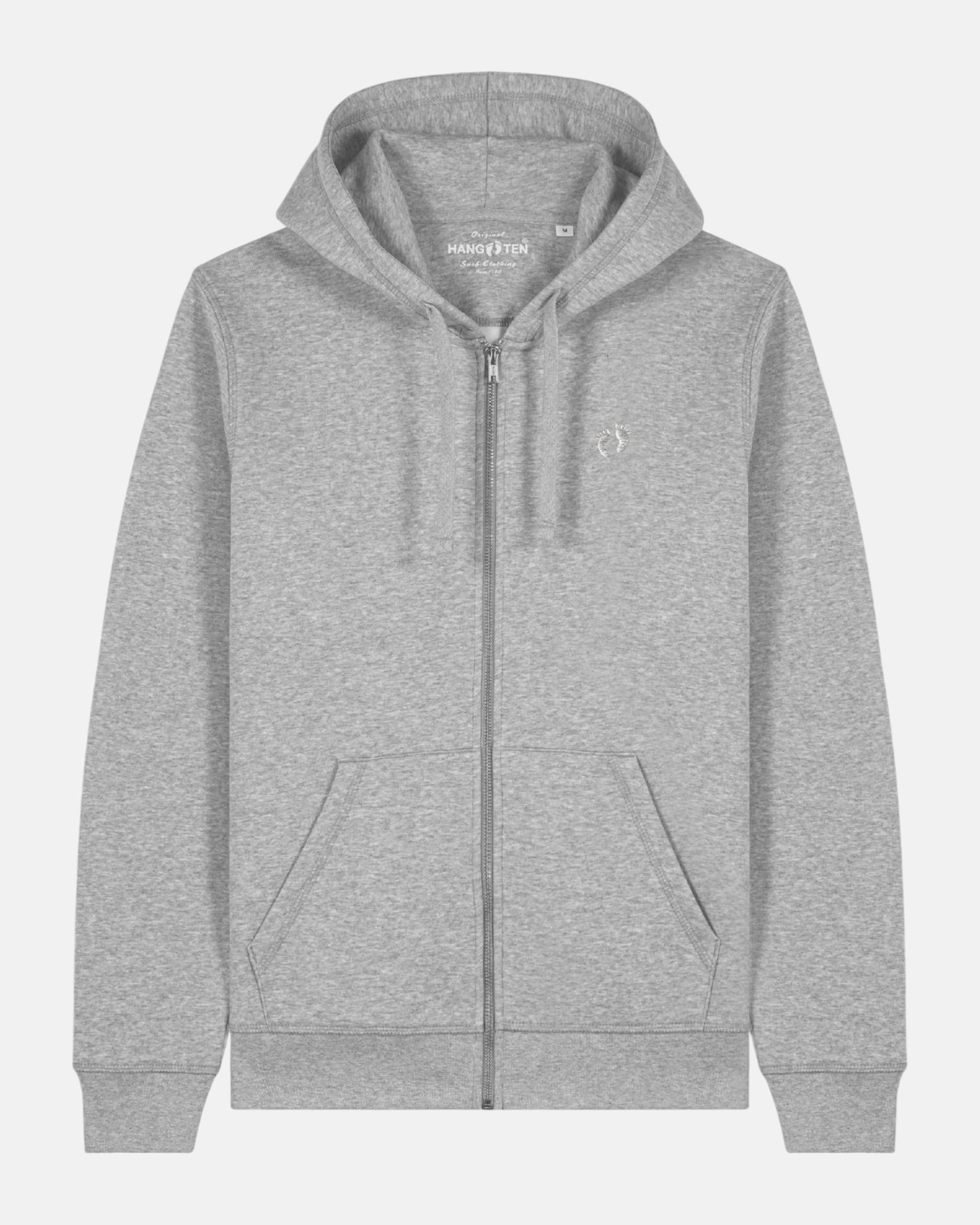 Zip Organic Cotton Hoodie - Heather Grey W