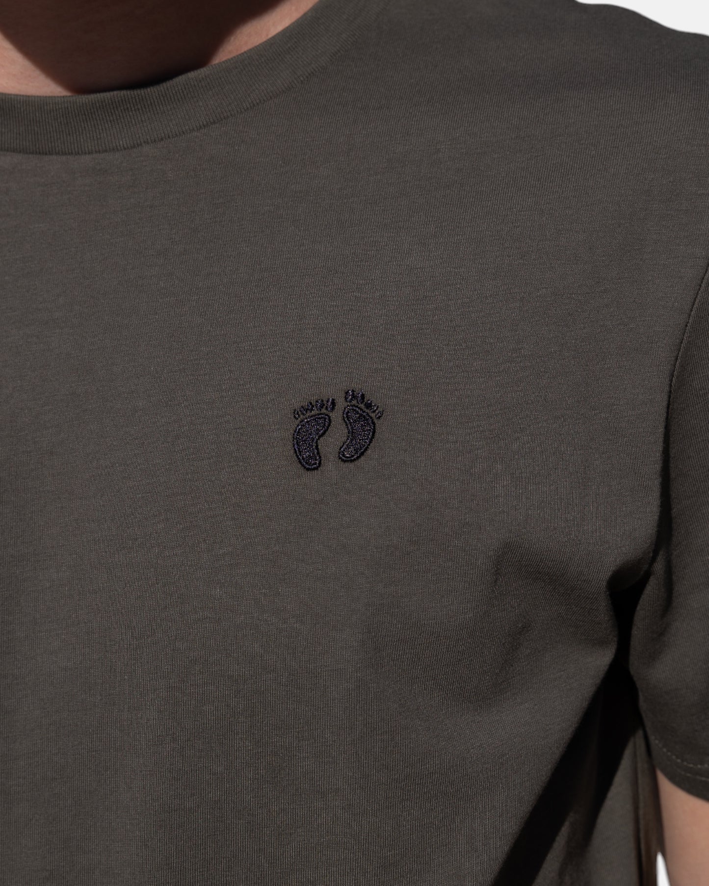 Icon logo t-shirt in 100% organic cotton - Green khaki