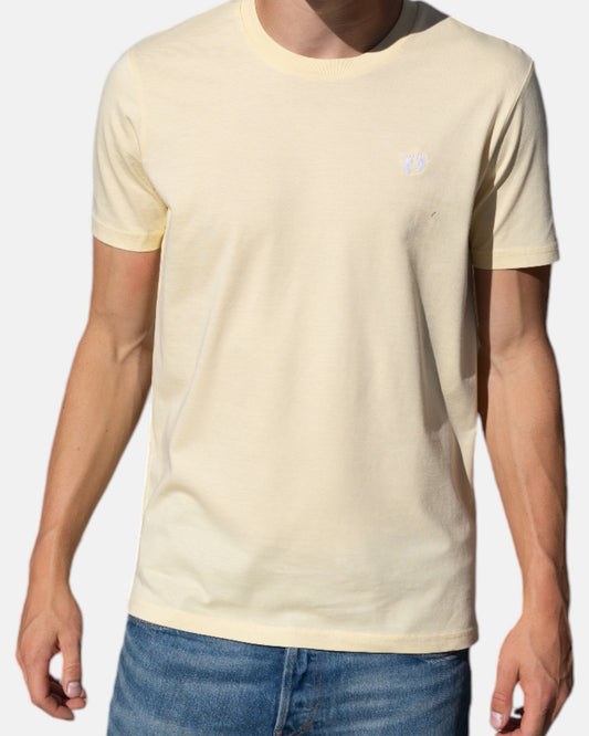 Logo d'icône t-shirt en 100% coton biologique - Jaune clair