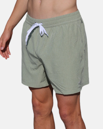 Swim shorts with inner breif - Green