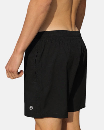 Swim hybrid shorts with inner tights - Black