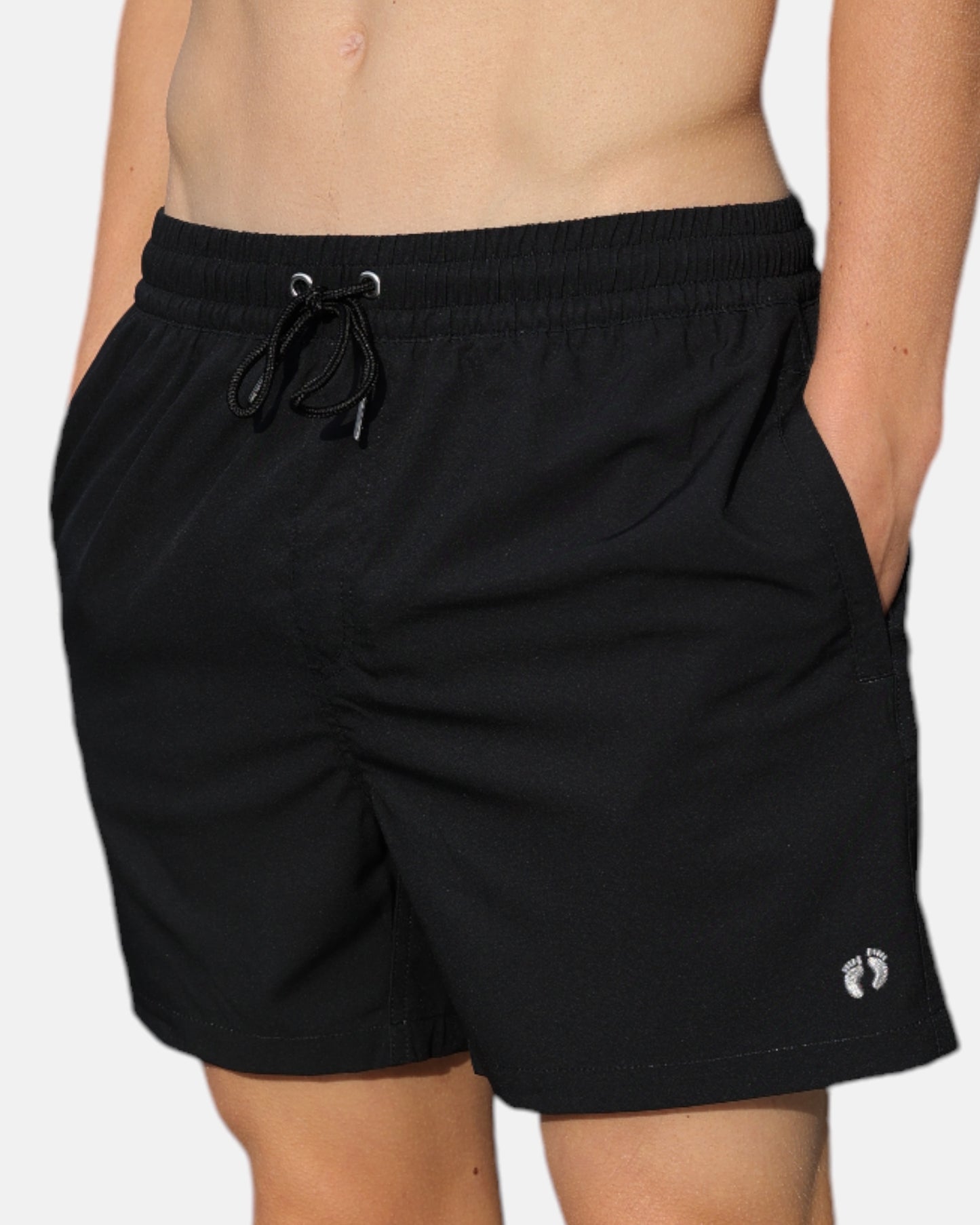 Swim hybrid shorts with inner tights - Black