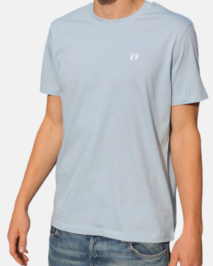 Icon logo t-shirt in 100% organic cotton - Sky blue