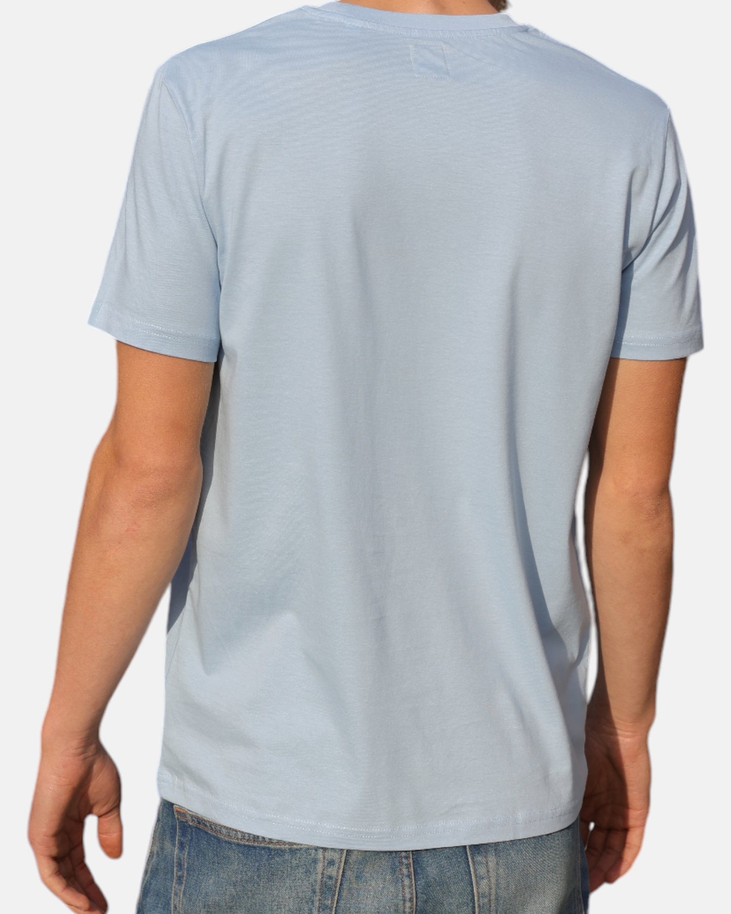 Icon logo t-shirt in 100% organic cotton - Sky blue