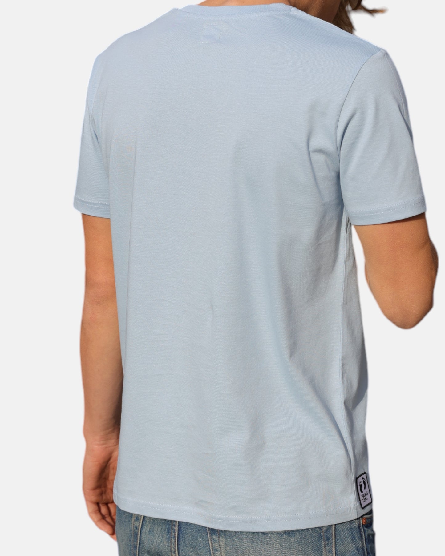 Icon logo t-shirt in 100% organic cotton - Sky blue