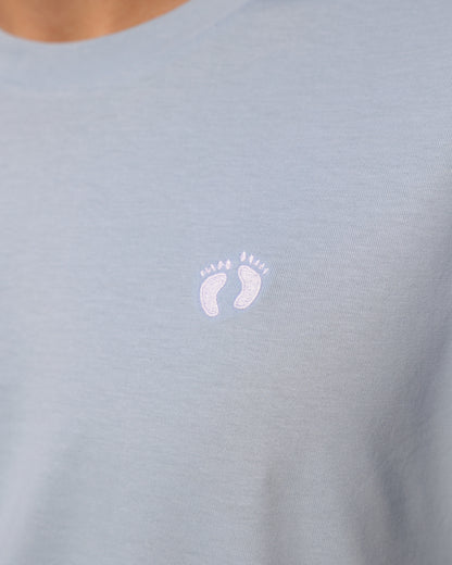 Icon logo t-shirt in 100% organic cotton - Sky blue