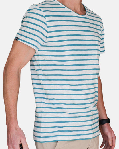 Hang Ten Striped T-shirt - Green & White