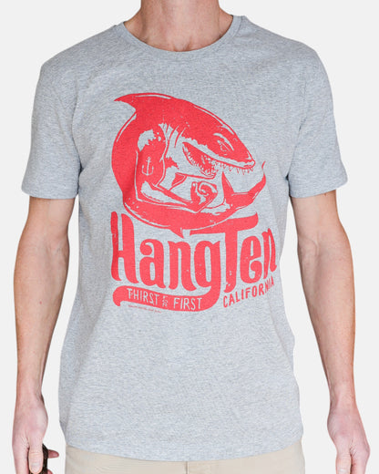 Hang Ten Shark T-shirt - Heather Gray