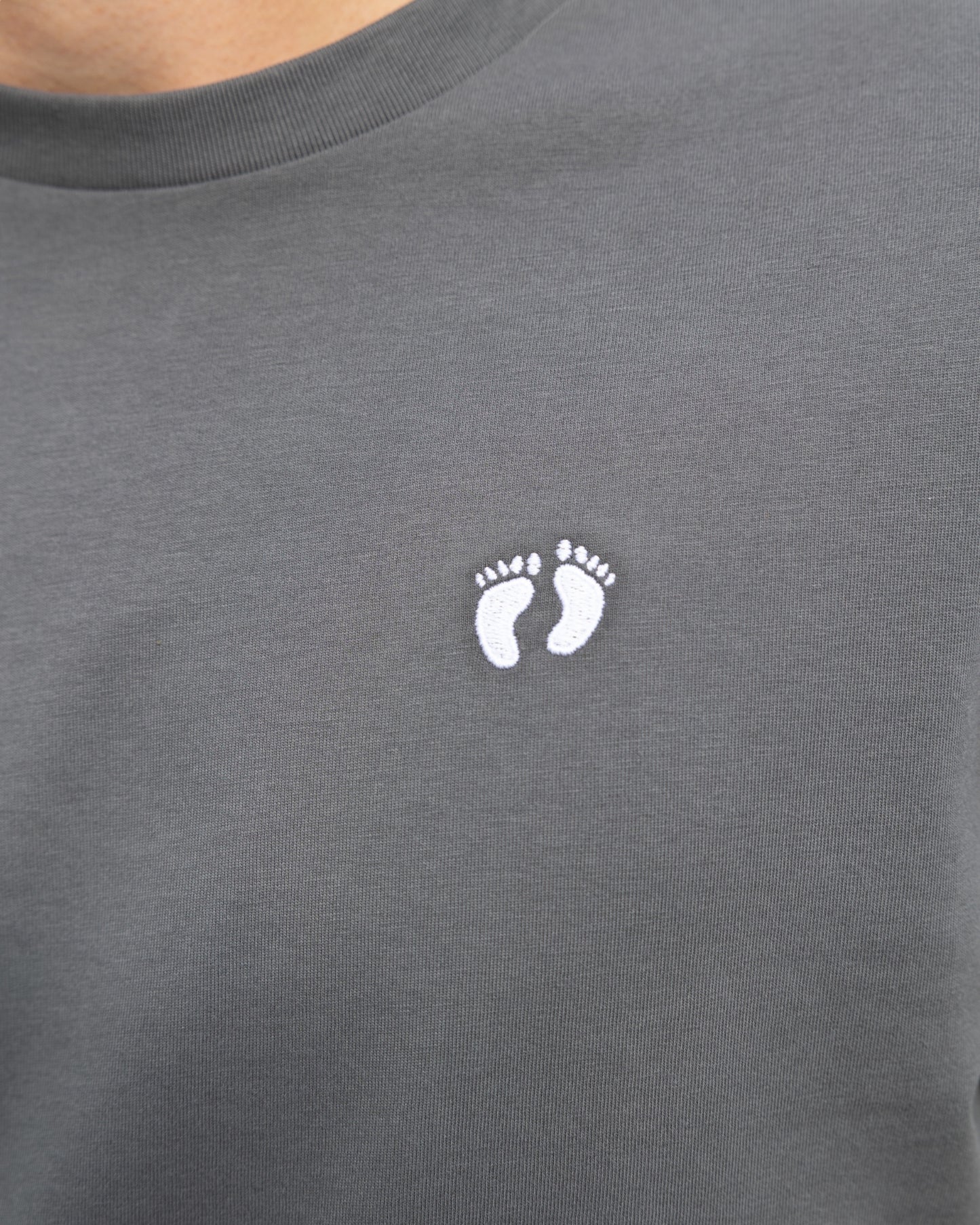 Icon logo t-shirt in 100% organic cotton - Anthracite