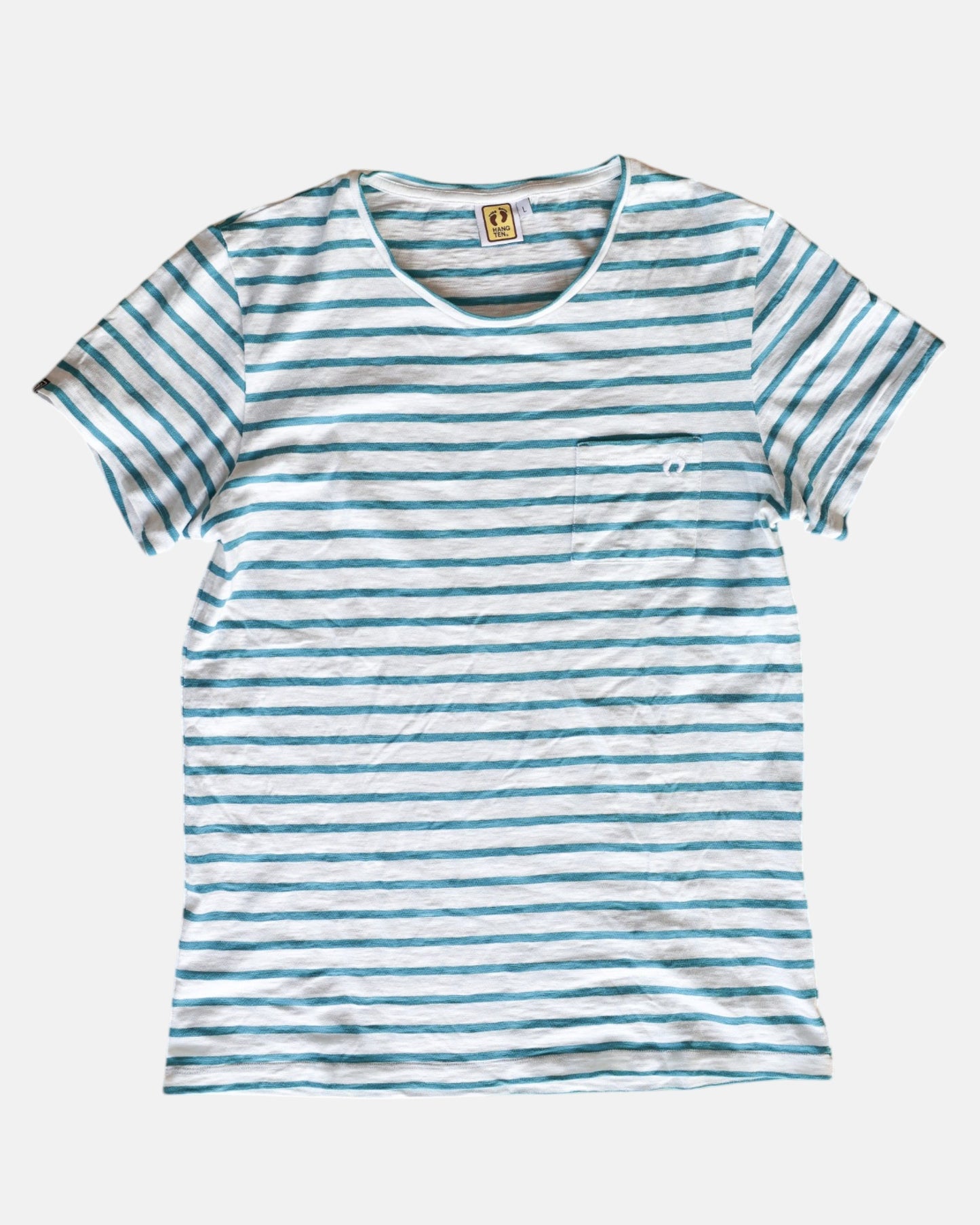 Hang Ten Striped T-shirt - Green & White