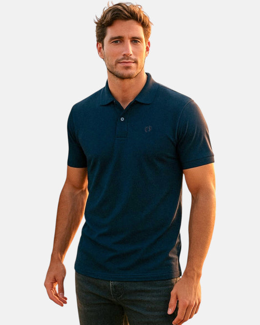 Icon Organic Cotton Polo Shirt - French Navy