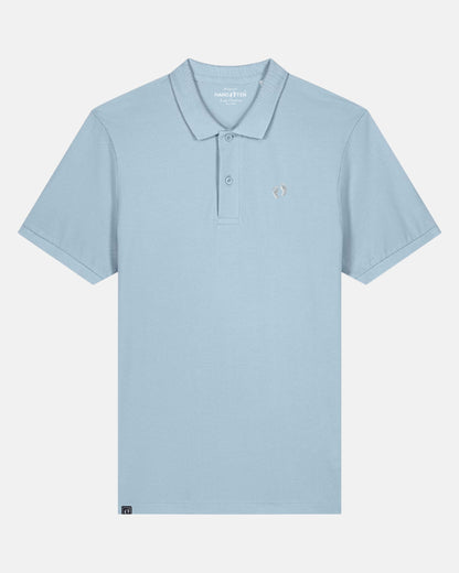 Icon Organic Cotton Polo Shirt - Sky Blue