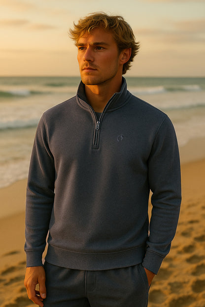 Quarter Zip Sweatshirt - Anthracite M