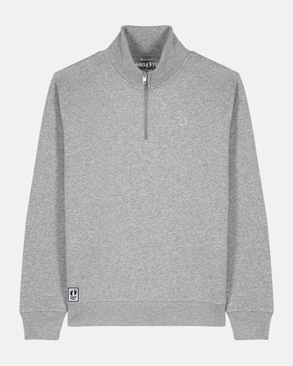 Quarter Zip Sweatshirt - Heather Grey W