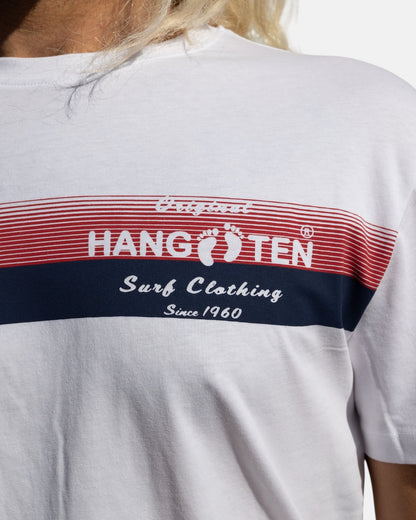 Striped Organic Cotton T-shirt - White