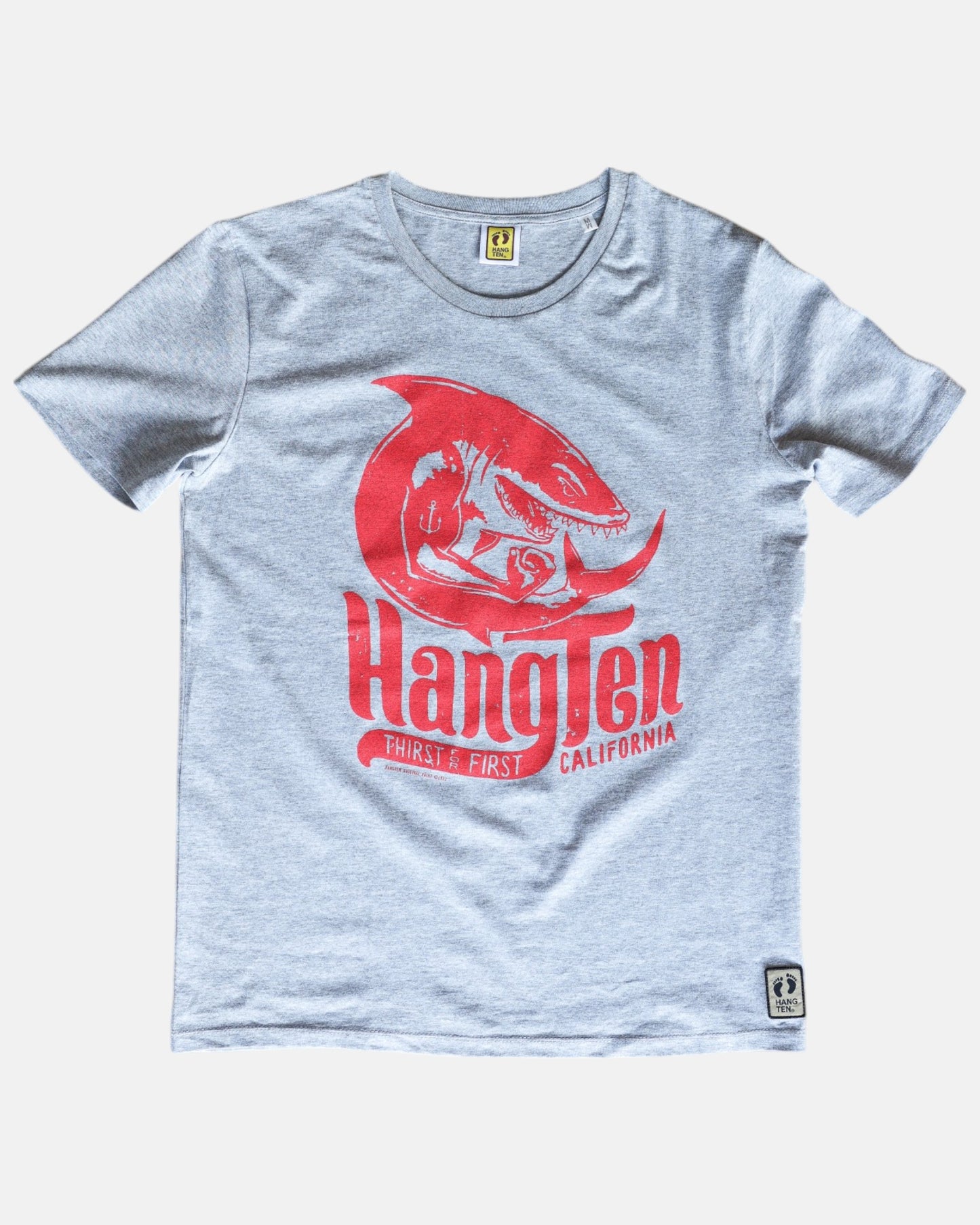 Hang Ten Shark T-shirt - Heather Gray