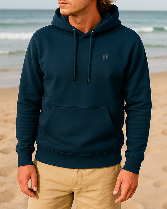 Icon Feet Organic Cotton Hoodie - French Navy W