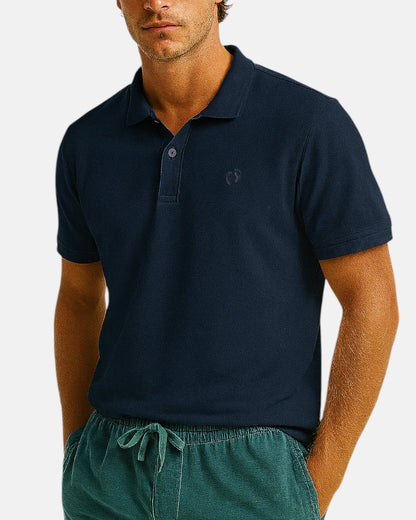 Icon Organic Cotton Polo Shirt - French Navy