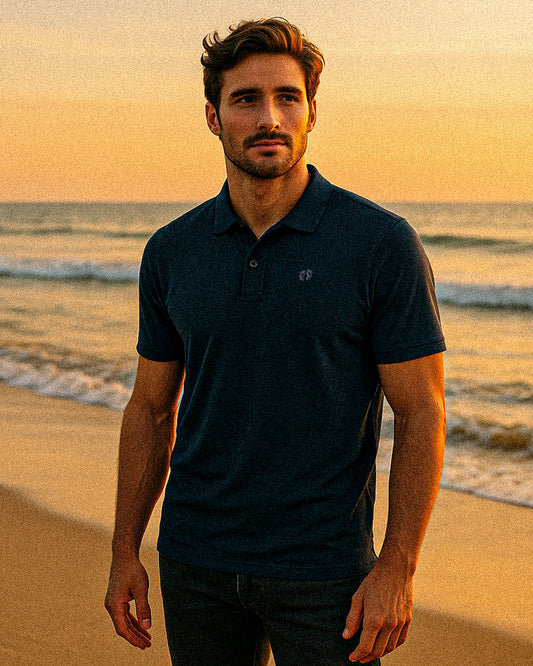Icon Organic Cotton Polo Shirt - French Navy