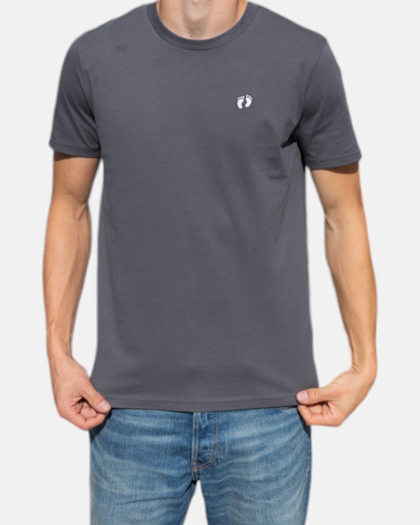 Icon logo t-shirt in 100% organic cotton - Anthracite