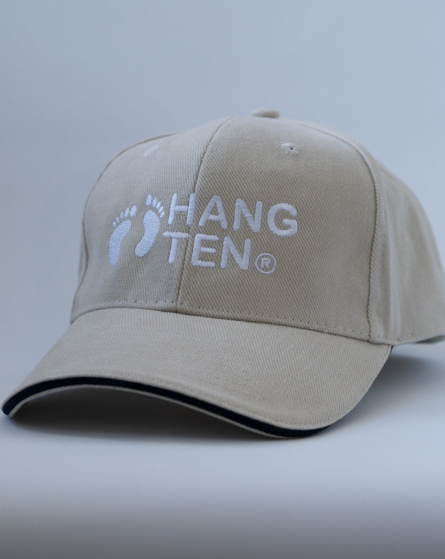 Hang Ten Logo Cap - Stone / Navy