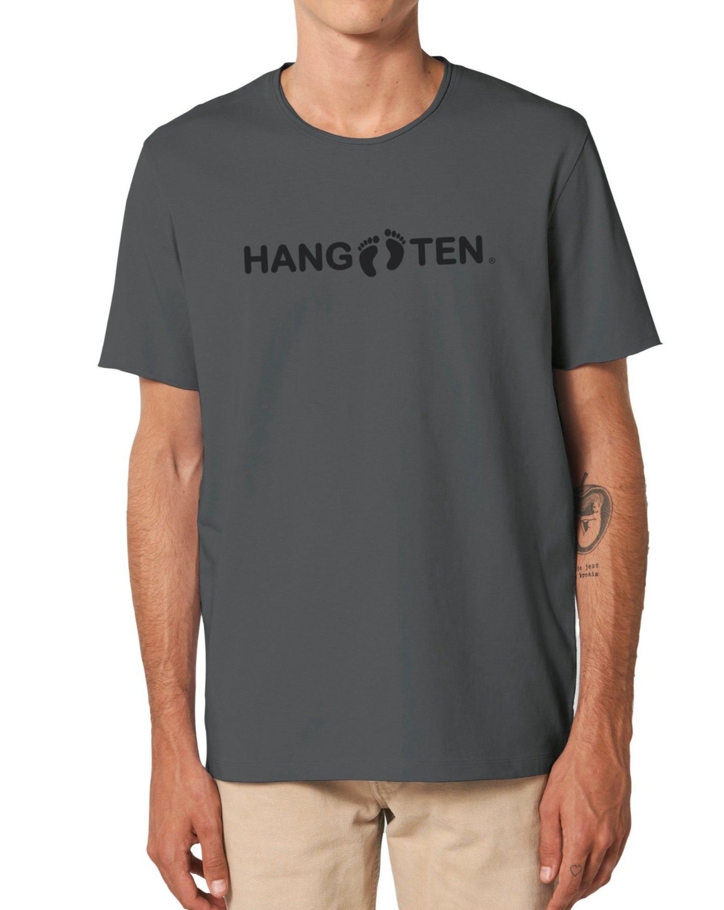 Hang Ten Raw Classic Logo T-shirt - Anthracite Gray