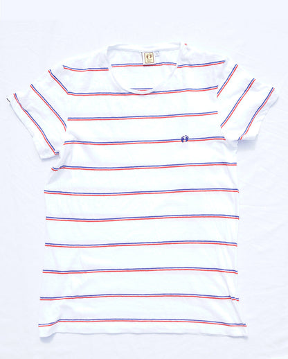 Hang Ten Striped 1978 T-shirt - Red&Blu&White