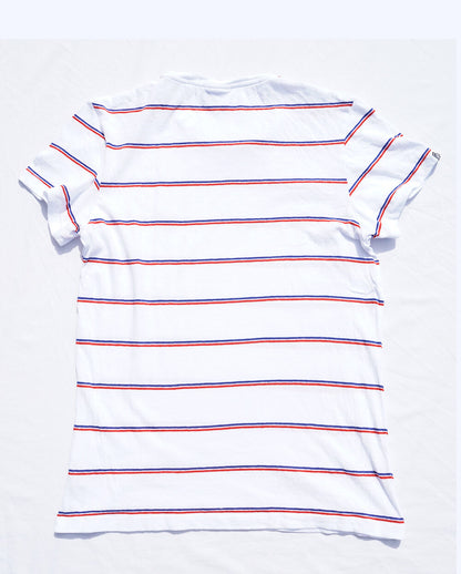 Hang Ten Striped 1978 T-shirt - Red&Blu&White