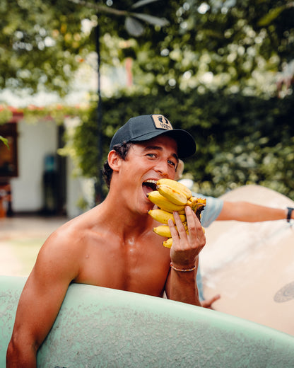 Hang Ten Gold Trucker Cap - Black